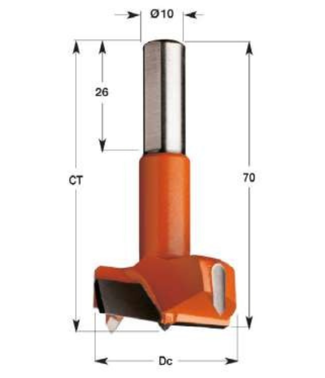 BROCA PARA MINIFIX DOBRADIÇAS 15x70MM 