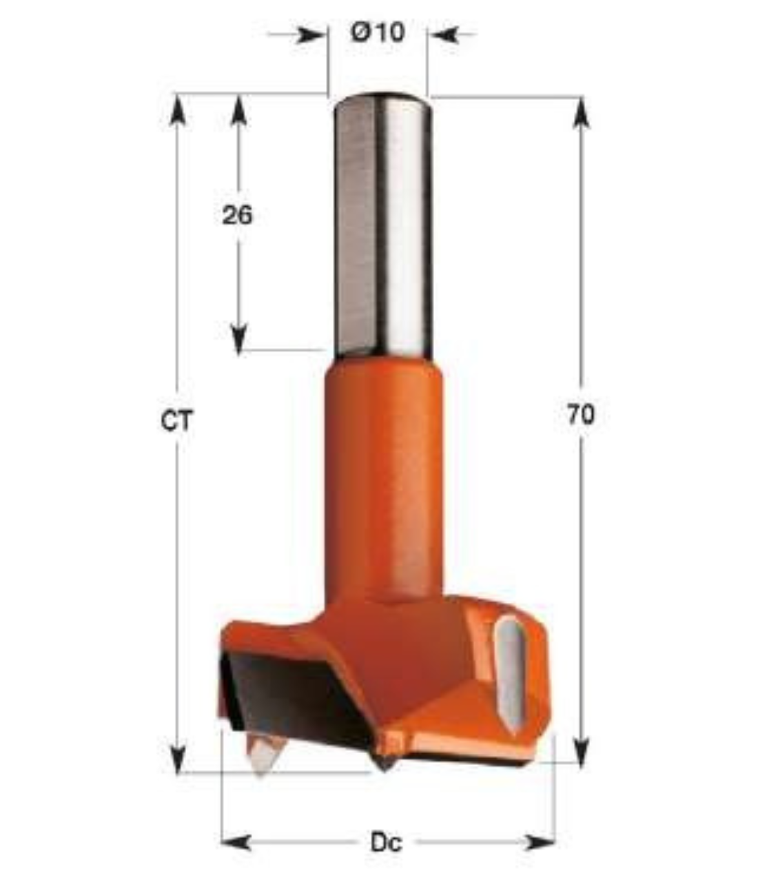 BROCA PARA MINIFIX DOBRADIÇAS 25X70MM 