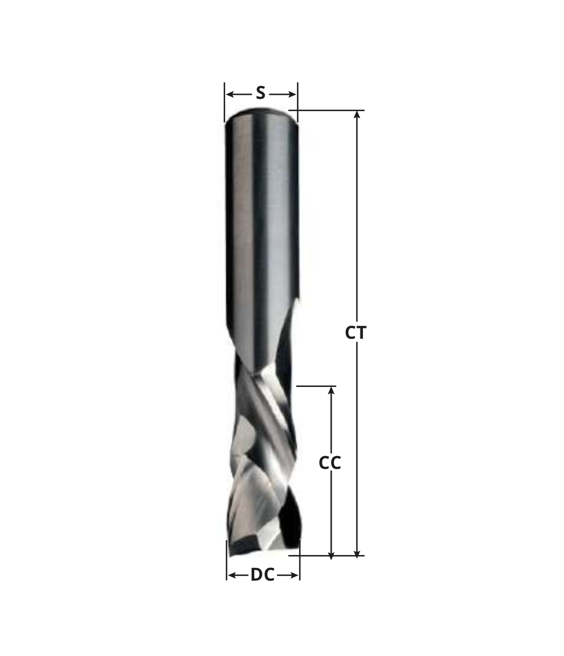 FRESA HELICOIDAL LISA Z2 UP & DOWN D.9,5X22