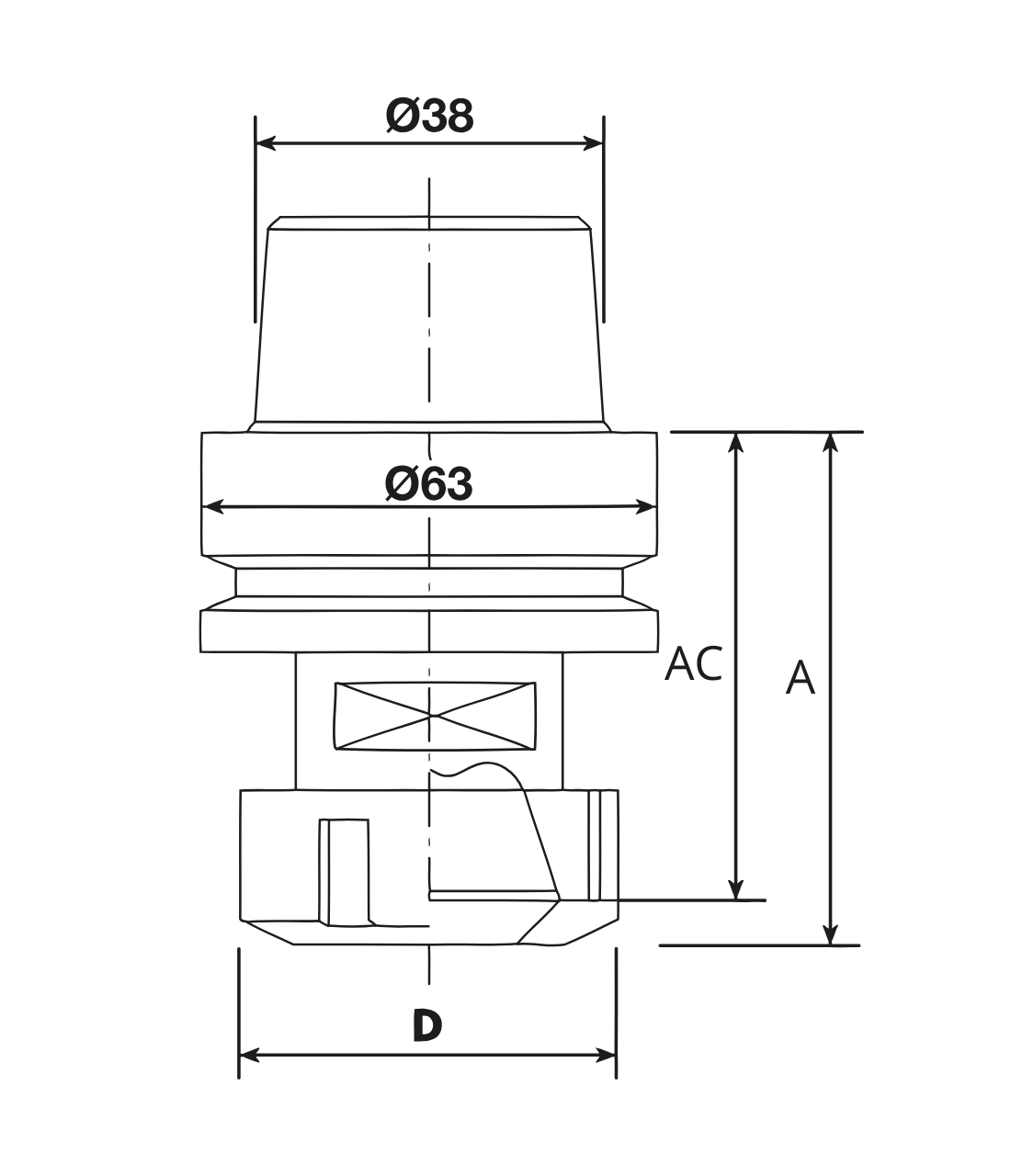PORTA PINÇAS TIPO HSK 63F ER40